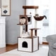 thumbnail image 2 of Multi-Level Cat Tree Wood Large Cat Tower with Scratching Posts Cat Condo Hammock Cat Scraper Pet Bed and Furniture Toys for Cat ShopWise Round, 2 of 9