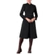 thumbnail image 1 of INSPIRE CHIC Vestido A-Line Vintage para Mujer con Cuello, Manga Larga, Cinturón, Vestido de Trabajo con Falda Acampanada 2XL Negro, 1 of 5