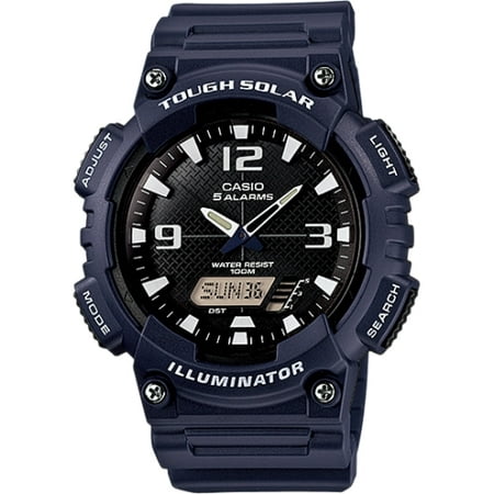 Men's Solar Sport Combination Watch, Blue Resin