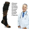 thumbnail image 5 of Extreme Fit L-XL Breathable Spider Running Polyester Athletic Compression Socks, Copper-2, 5 of 7