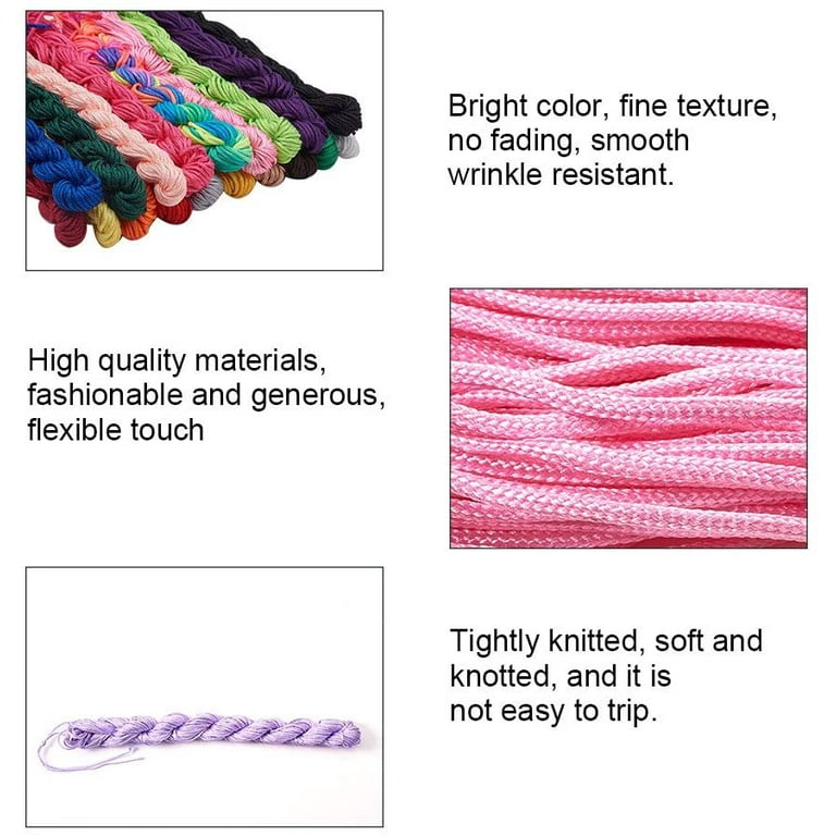 Buy One Bundle 30 Yard Chinese Knot Macrame Beading Cord Thread Rattail Braided  Nylon String 1mm Online in India 