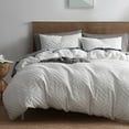 thumbnail image 5 of 3 Piece Boho Duvet Cover – White Bedding Duvet Cover Set, Tufted Duvet Cover with Zipper Closure, 1 King Size Duvet Cover 104 x 90 Inches and 2 Pillow Shams, 5 of 5