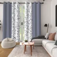 thumbnail image 6 of Lfeey Leaf Print Blackout Curtains, Thermal Insulated Grommet Window Drapes for Bedroom, 52"W x 108"L, 2 Panels, 6 of 7