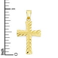 thumbnail image 5 of Golden Fire Solid 10k Gold Cross Pendant - Religious Jewelry Gifts for Women, 5 of 6