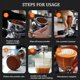 thumbnail image 5 of Prensa de café, prensa de café, prensa de café de acero inoxidable con cojín de silicona, juego de prensa de café de diseño, prensa de café para amantes del café, 5 of 5