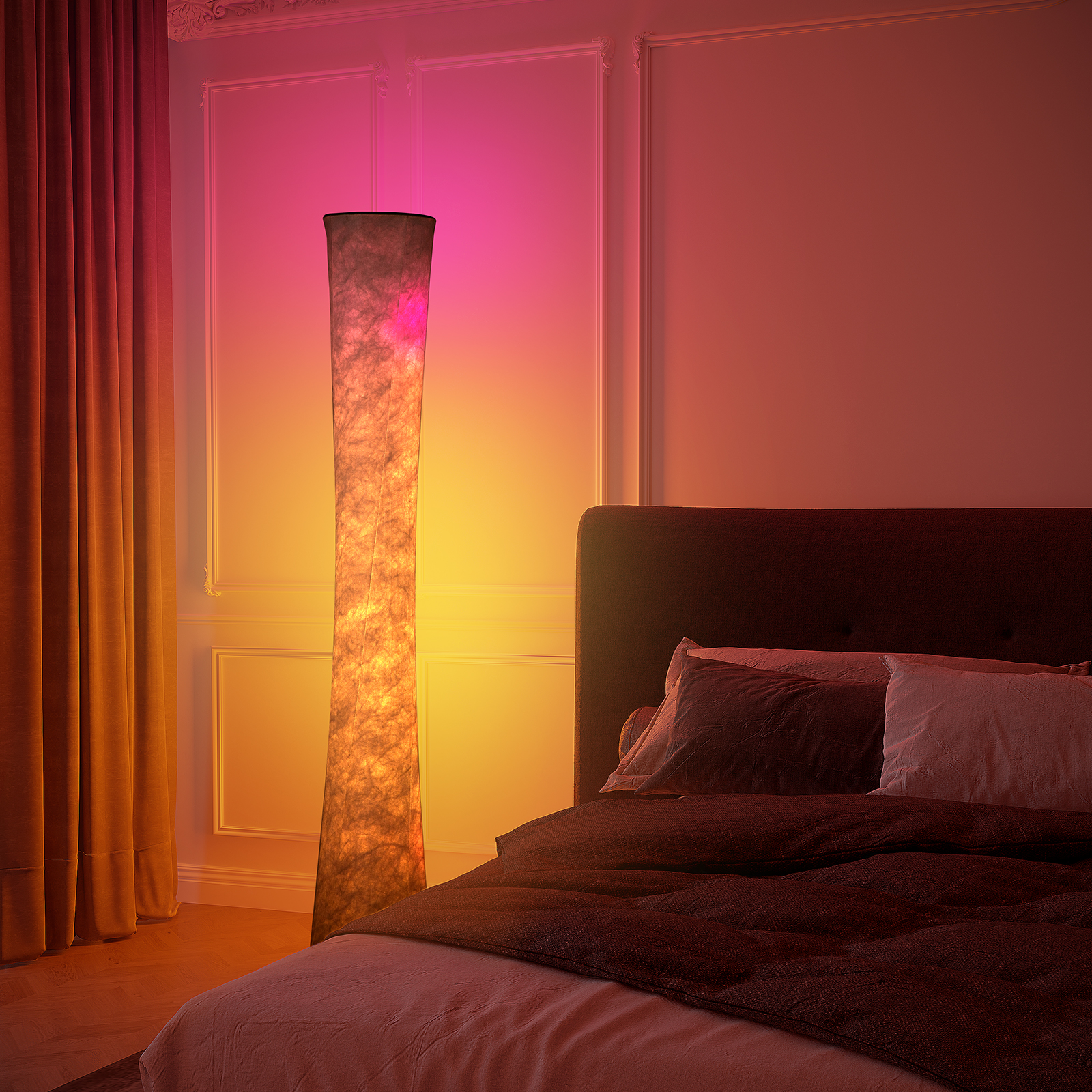 SUNMORY Soft Light LED Floor Lamp, 61'' RGB Color Changing Tall Lamp, Smart Standing  Lamp With Remote Control and APP Control for Living Room, Bedroom and Game  Room