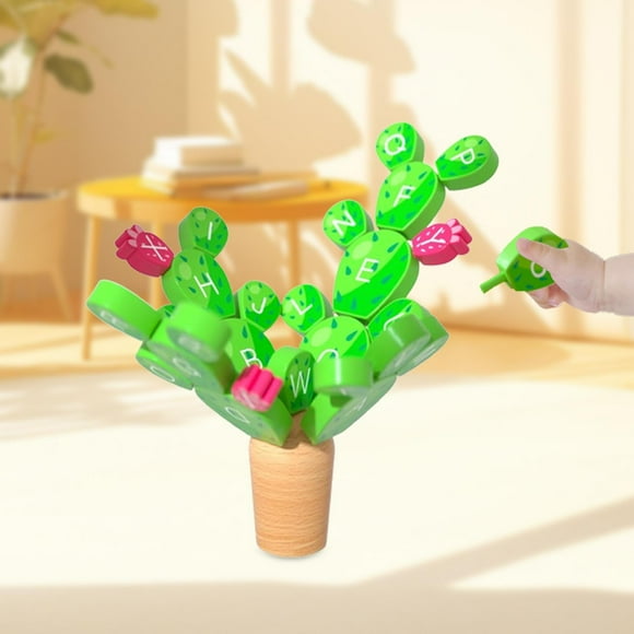 Runquan Balancing Cactus Toy Preschool Fun Cactus Stacking Building Toy for Toddlers