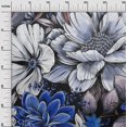 thumbnail image 3 of oneOone Cotton Cambric Medium Blue Fabric Florals Sewing Craft Projects Fabric Prints By Yard 42 Inch Wide, 3 of 4