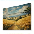 thumbnail image 2 of Designart "And Sky Countryside Wheat painting II" Landscapes Print on Natural Pine Wood, 2 of 5