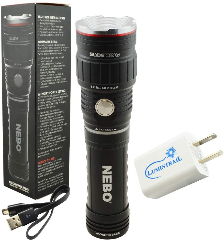 Outdoor Flashlights NEBO 6726 SLYDE KING Rechargeable Work Light and