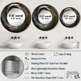 thumbnail image 4 of Designart "Vortex of Whirling Wisdom in Bronze I" Abstract Spirals Grey Large Round Mirror - Round Office Mirror Wall Decor - Modern Round Printed Mirror - 23" x 23", 4 of 6