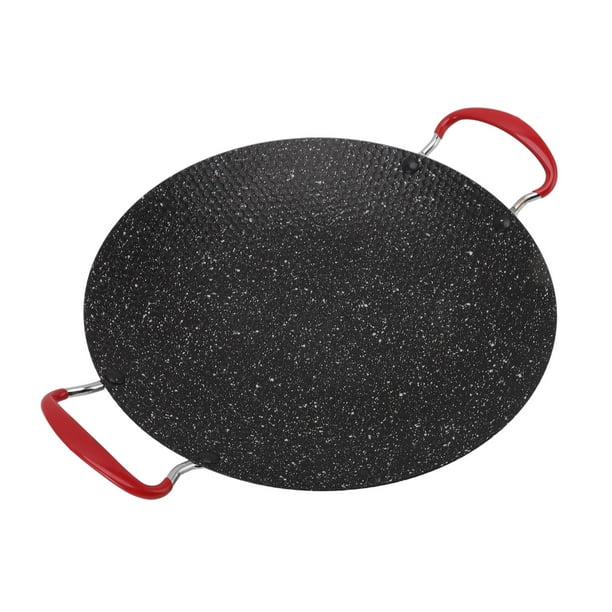 Sartén Para Parrilla De Barbacoa, Sartén Coreana Para Parrilla De Barbacoa Antiadherente Con Mango Antiescaldado, Placa Redonda Para Barbacoa Para Estufa De Cerámica A Gas
