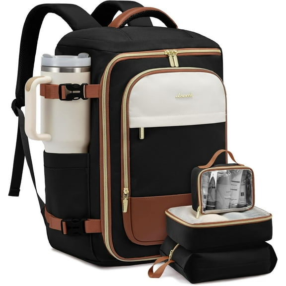 LOVEVOOK 40L Travel Backpack for Women, TSA Approved Carry On Backpack with 3 Packing Cubes, Personal Item Bag Fits 17" Laptop, Water-resistant Carry On Bag for Airplanes