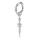 thumbnail image 1 of Pendientes de acero inoxidable,Pendientes colgantes largos estilo vintage,Hombres Mujeres Cross Huggie Hoop Stud,Clip de oreja Clip de oreja, 1 of 8
