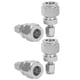 thumbnail image 2 of Adaptador de tubo de compresión de acero inoxidable, 4 piezas Adaptador de tubo de compresión de acero inoxidable Reductor de doble férula Recto Compacto y liviano, 2 of 8