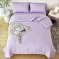 thumbnail image 3 of RYNGHIPY Lavender Twin Size Comforter Set for Girls Women 3 Pcs Purple Pom Ball Boho Bedding Set with Pillowcases 100% Microfiber Lightweight Breathable Quilt Set (Lavender, Twin), 3 of 8