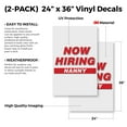 thumbnail image 2 of Now Hiring Nanny (2-PACK) 24" x 36" Vinyl Decals | Sign Insert Peel & Stick Decals Stickers Window Signs, 2 of 2