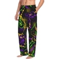 thumbnail image 2 of Fotbe Men'S Neon Mardi Grasclassic Pajama Pants With Elastic Waist And Drawstring Pockets，Pajama Pants Mens Lounge Pants Super Soft, 2 of 9