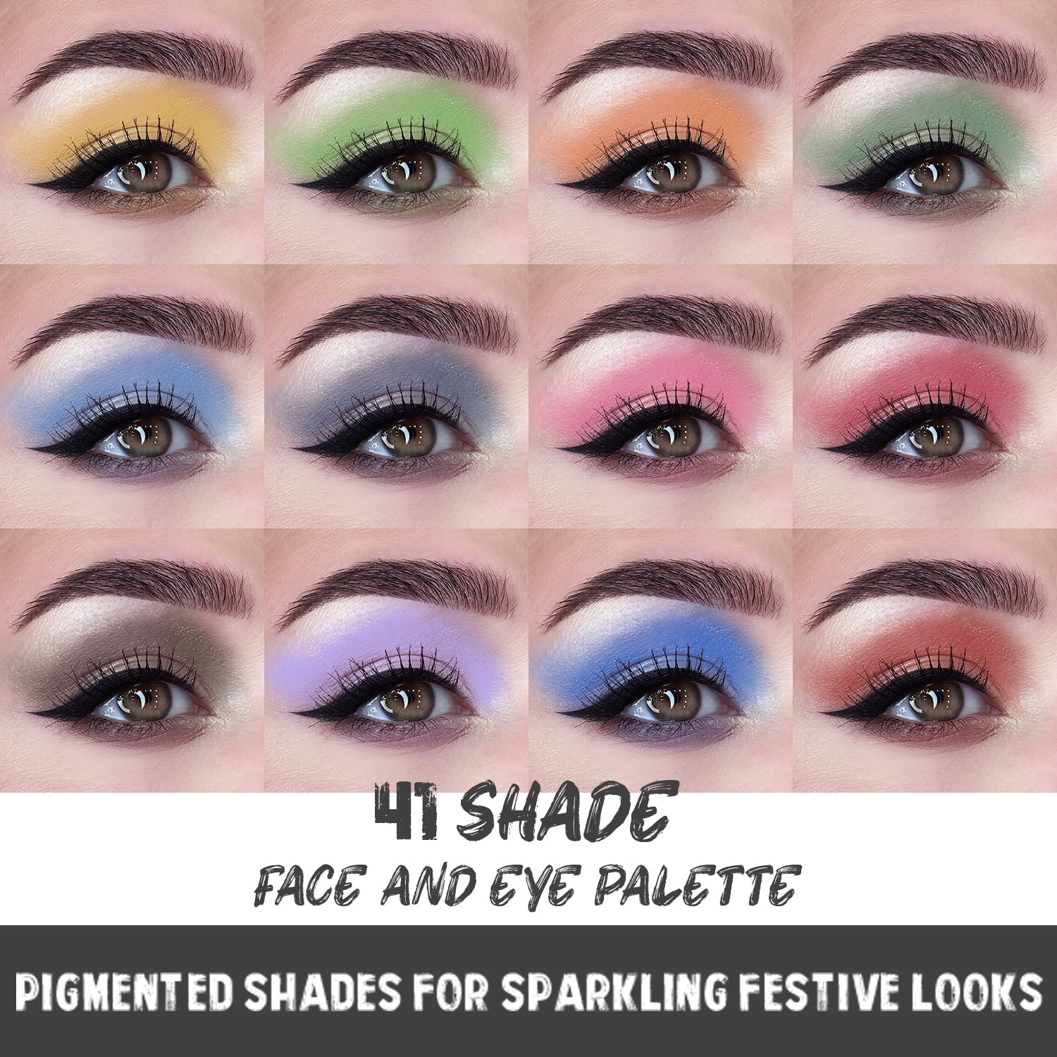 Profusion Cosmetics Peanuts Holiday Snoopy's Starlit 41 Shade Eye & Face Makeup Palette, Long-Lasting Colorful Eyeshadow with Smooth, Velvety Finish