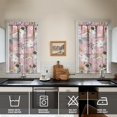 thumbnail image 2 of Vintage Flower Puppy Tier Kitchen Curtains for Bathroom Living Rod Pocket Window Drapes 28"x39" 2 Panels Window Treatment Tiers, 2 of 4
