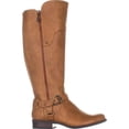 thumbnail image 3 of G by Guess Women's Harson Wide-Calf Tall Riding Boots Light Brown 7 MWC, 3 of 6