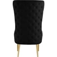 thumbnail image 5 of Best Master Furniture Venetian Tufted Velvet High Back Arm Chair in Black, 5 of 6