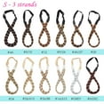 thumbnail image 5 of Braid Hairband Braided Hair Band Braided Hairband Braid Headband Synthetic Hair Plaited Braided Headband Elastic Stretch Hair Braided Hairpiece 3 Strands For Women Girls 27g #26/613 Blonde, 5 of 12