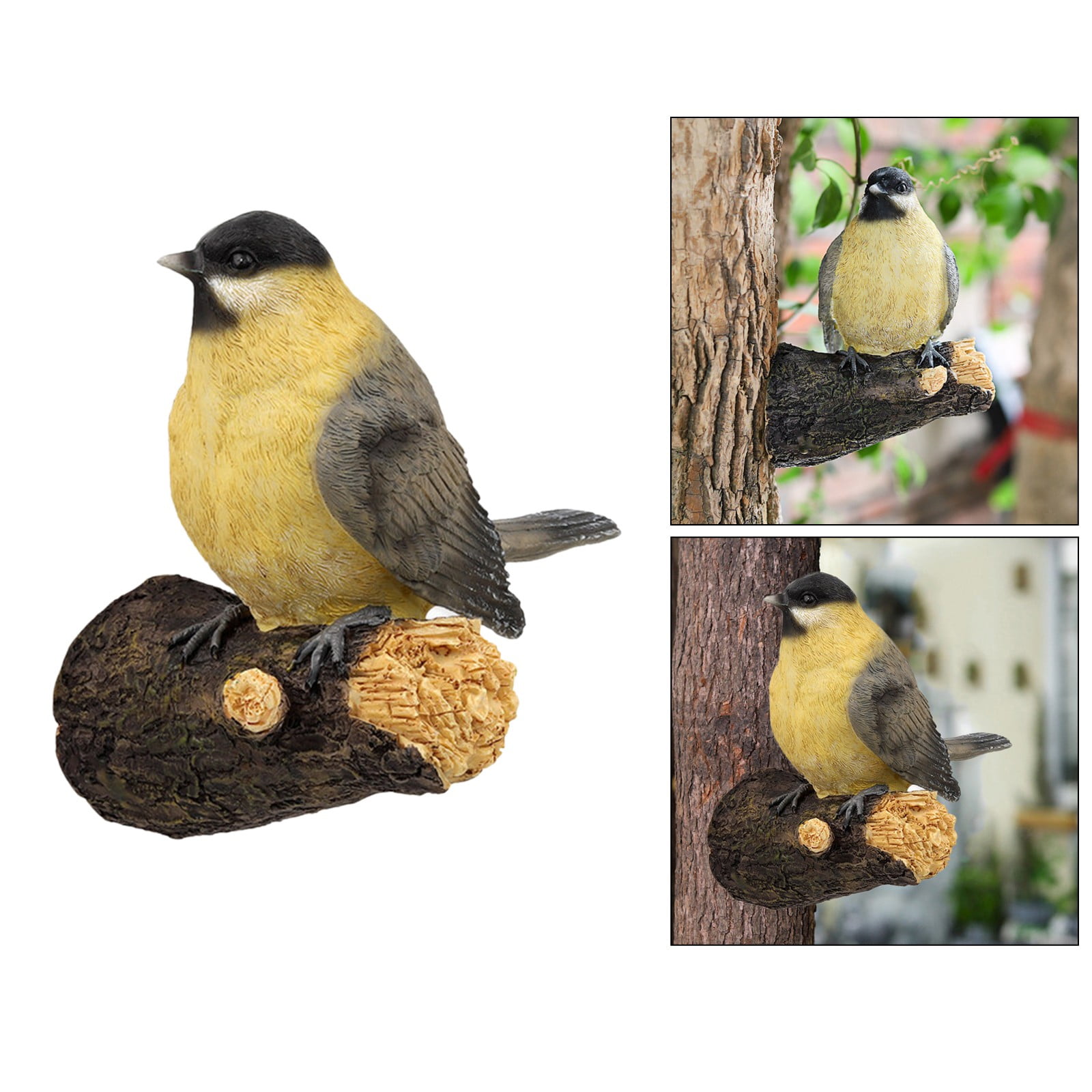 Bird Tree Huggers Bird Garden Statue Fake Outdoor Decor Resin Tree