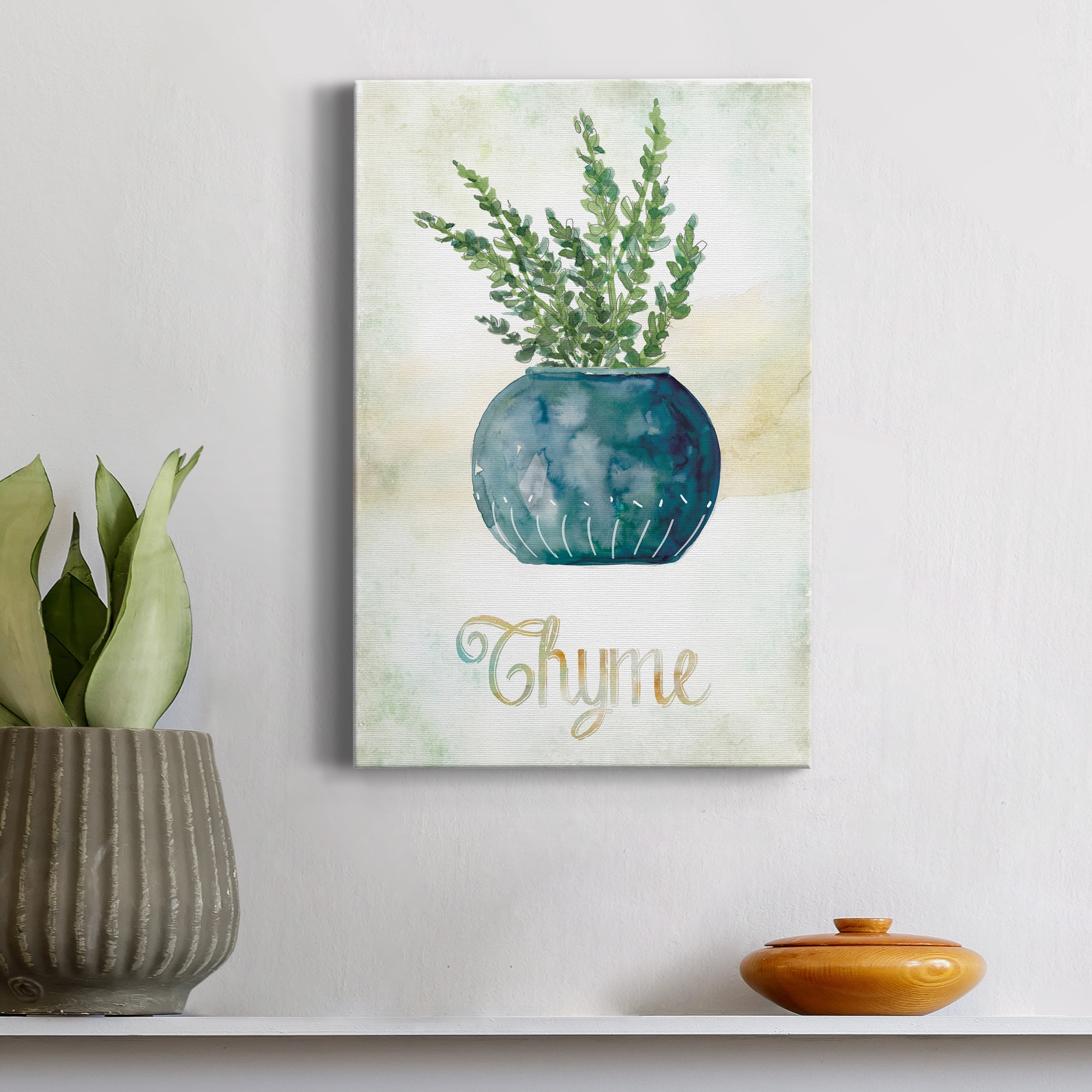 Potted Thyme Premium Gallery Wrapped Canvas - Ready to Hang - 24 x 36