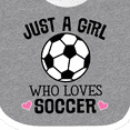 thumbnail image 4 of Inktastic Just a Girl Who Loves Soccer Girls Baby Bib, 4 of 4