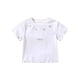 thumbnail image 2 of Blusas y camisas de manga corta con cuello redondo para niña, camiseta de verano con estampado de lazo, manga corta, top holgado y dulce de media manga para bebé, top de algodón para niña, 2 of 5