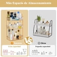 thumbnail image 4 of Organizador de Encimera de Baño de 3 Niveles, Bandeja de Cambiador para Cosméticos Estante de Maquillaje para Tocador, Almacenamiento de Perfume Loción Estante Dorado de Especias para Cuidado de Piel, 4 of 8