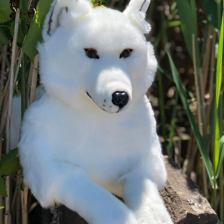 white wolf plush toy