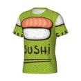 thumbnail image 5 of Qekee Fresh Sushi Classic Fit T-Shirt Men's Shirt Men's Tight Short Sleeves for Exercise, Running, Mountaineering - Fresh Sushi, 5 of 9