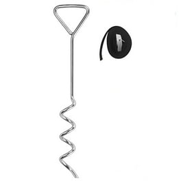 Lot 4 Ancrages Sol Spirale 40 Cm – Piquets Trampoline & Abri Jardin, Fixation Perceuse, Ultra Résistants Vent