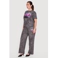 thumbnail image 3 of Women's Plus Size Acid Wash Los Angeles Graphic Crew Neck T-Shirt, 3 of 4