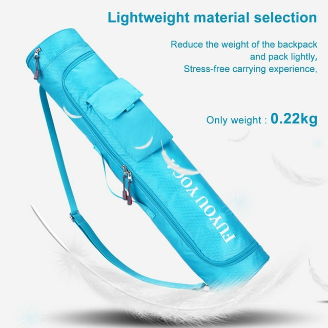 Pluokvzr Sac pour Tapis de Yoga avec Sangle Réglable Sac pour Tapis d'Exercice avec Poches de Rangement Grand Sac de Transport pour Tapis de Yoga Portable