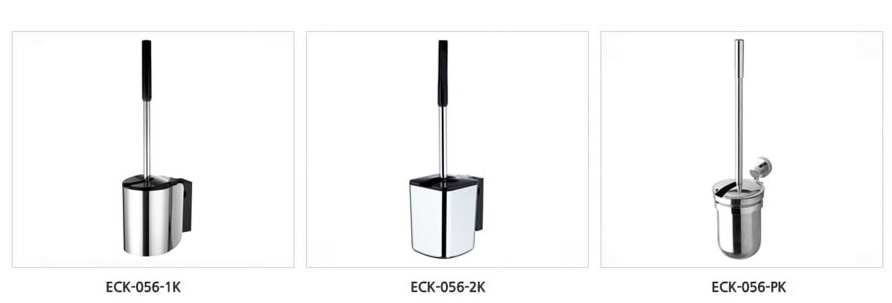 ECKOREA Toilet Brush with Holder SUS304 Stainless Steel Bathroom Cleaning Brush Wall-Mounted ECK-056-PK