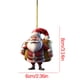thumbnail image 2 of Fiudx Colgante de Papá Noel, Impresión a Doble Cara, Decoración Acrílica, Adorno para Árbol de Navidad, Accesorio para Funda de Coche, Alegría Festiva, Regalo Especial, 1 Colgante Por Juego, 2 of 2