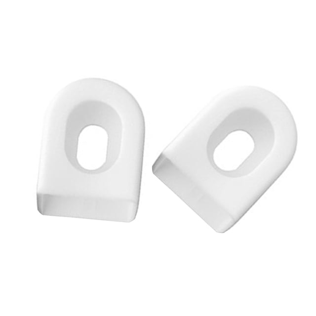 Electronicheart 1 Paire Vélo Manivelle Pratique Silicone Résistant à l'Usure Protéger Accessoire Professionnel Housse de Protection pour Protéger Blanc 1Set