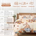 thumbnail image 6 of Thanksgiving Gnome Bedding Duvet Cover Set King Size 4 Pieces Pumpkin Fall Maple Leaf Yellow Gradient Bedding Set with Zipper Closure, 1 Comforter Cover 92x106 Inches 1 Flat Sheet & 2 Pillow Cases, 6 of 7