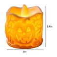 thumbnail image 3 of Fmbmuo Warm Light Halloween-Themed Flameless Led Candles , Orange Outdoor Thanksgiving Indoor Ornament , For Home Party Holiday Desktop Decor, 3 of 8