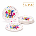 thumbnail image 3 of Birthday Plates Paper Disposable Happy Birthday Plates and Napkins Set Colorful Decorations Party Supplies for 10 Guests 10PC 7 Inch Happy Birthday Plates, 3 of 7