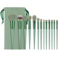 thumbnail image 1 of LAICAIW 13 Pcs Professional Makeup Brushes Set Makeup Brushes Premium Synthetic Foundation Brush Eyeshadow Eyebrow Concealer Face Powder Blending Brushes (Green), 1 of 7
