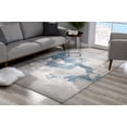 thumbnail image 3 of 4â€™ x 6â€™ Gray and Blue Abstract Clouds Area Rug, 3 of 5