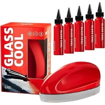 Powerful Windshield Cleaner & Oil Film Remover,Glass Cleaning Mouse,Self Dispensing Glass Cleaning Tool with Agent,Auto Interior Exterior Glass Wiper Cleaning Kit