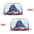 thumbnail image 3 of Picia Cute Gnomes in USA1 Print Leather Makeup Bag Make Up Bag Travel Toiletry Bag for Her Girlfriend Teacher Teen Girl Gifts, 3 of 8