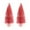 Red, variant on Gregiular 2pcs Mini Artificial Christmas Tree Cedar with Wood Base Desktop Miniature Ornaments Christmas Decoration (Red)