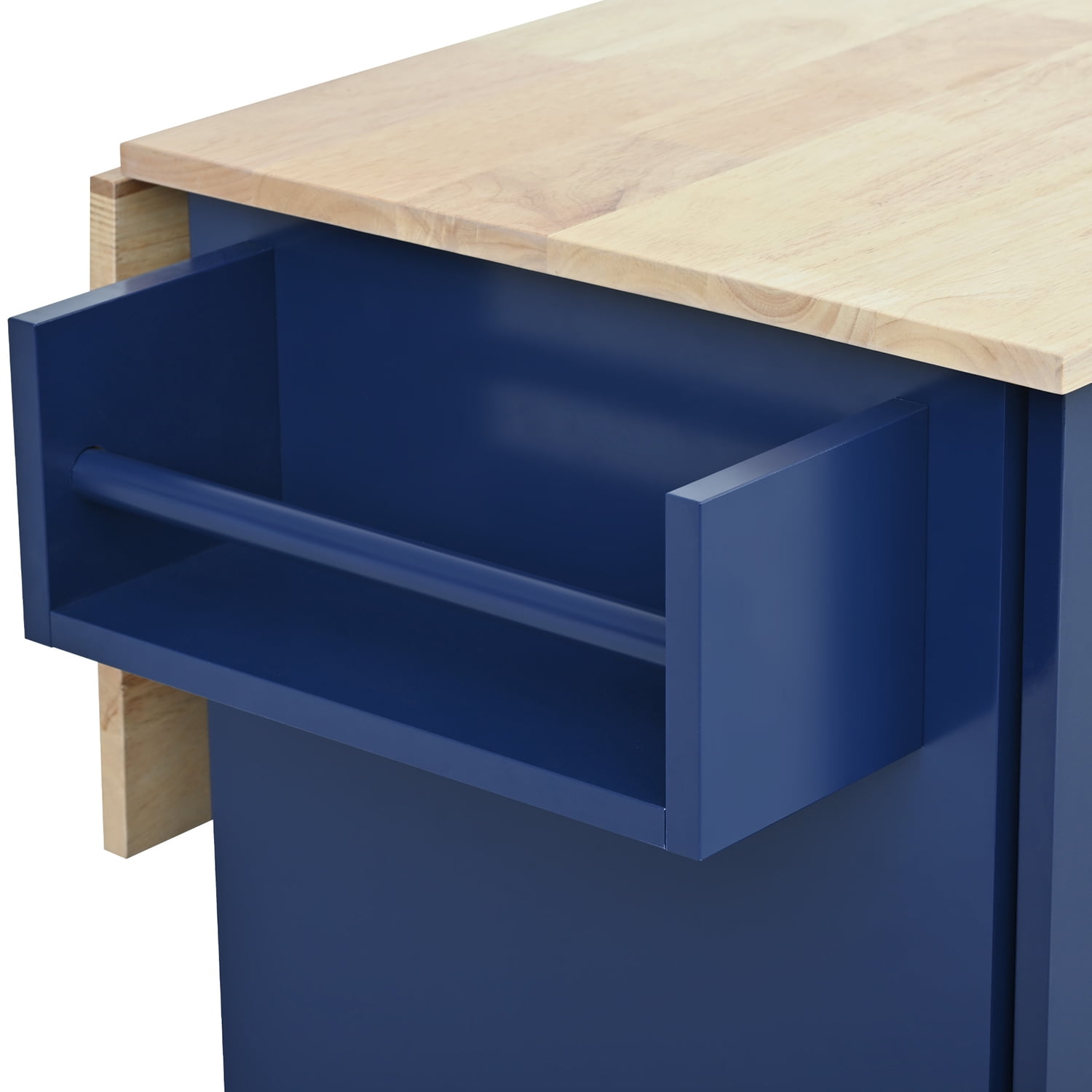 Kadyn Rolling Mobile Kitchen Island Cart, Rolling Bar Cart with Drop Leaf, Moveable Storage Cabinet for Home, Blue Kadyn Rolling Mobile Kitchen Island Cart, Rolling Bar Cart with Drop Leaf, Moveable Storage Cabinet for Home, Blue