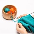 thumbnail image 5 of Yarn storage bowl, solid wood yarn crochet bowl with cover, yarn ball holder for knitting， bowl with hole for knitting and crocheting, wool storage bowl with cover ( Color : Brown , Size : 3.14*5.90in, 5 of 5